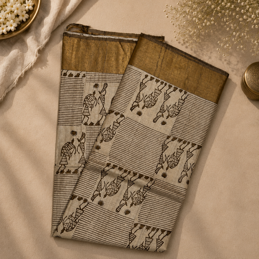 Bastar Heritage Pure Kosa Silk Saree
