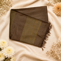 Kritika Solid Pure Kosa Silk Saree – Coffee Brown Handwoven Elegance