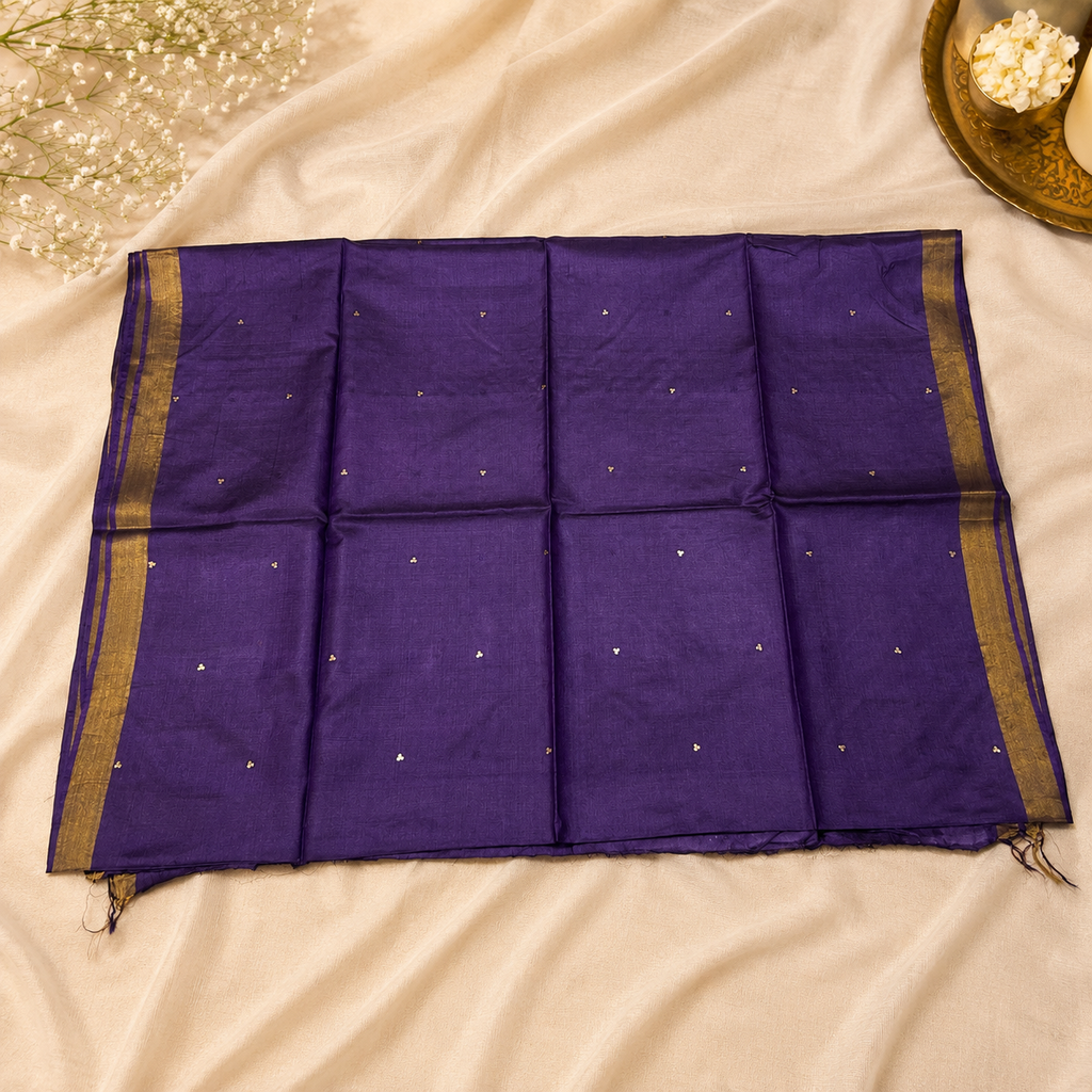 Velvet Wine Pure Tussar Silk Saree – Royal Purple Handwoven Elegance