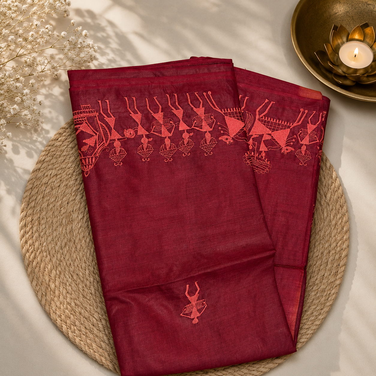 Bastar Fest Pure Kosa Silk Saree – Handwoven Tribal Art Heritage