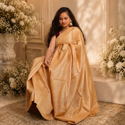 Kanak Booti Handwoven Pure Kosa Silk Saree