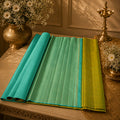 Mint Green & Lime Yellow Handwoven Pure Silk Kanjivaram Saree