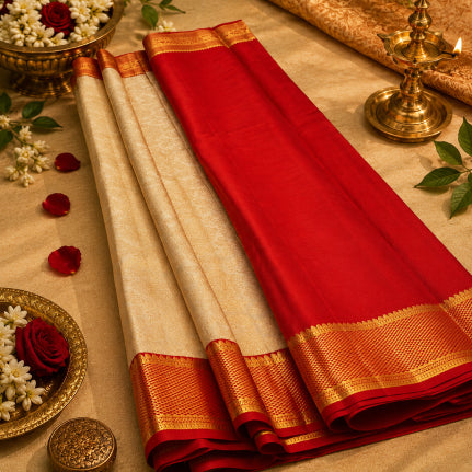 Rashmika Vijay Pure Silk Handwoven Kanjivaram Brocade Saree