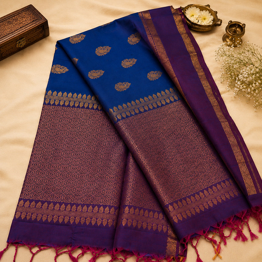 Mayur Pankh Pure Silk Handwoven Kanjivaram Saree