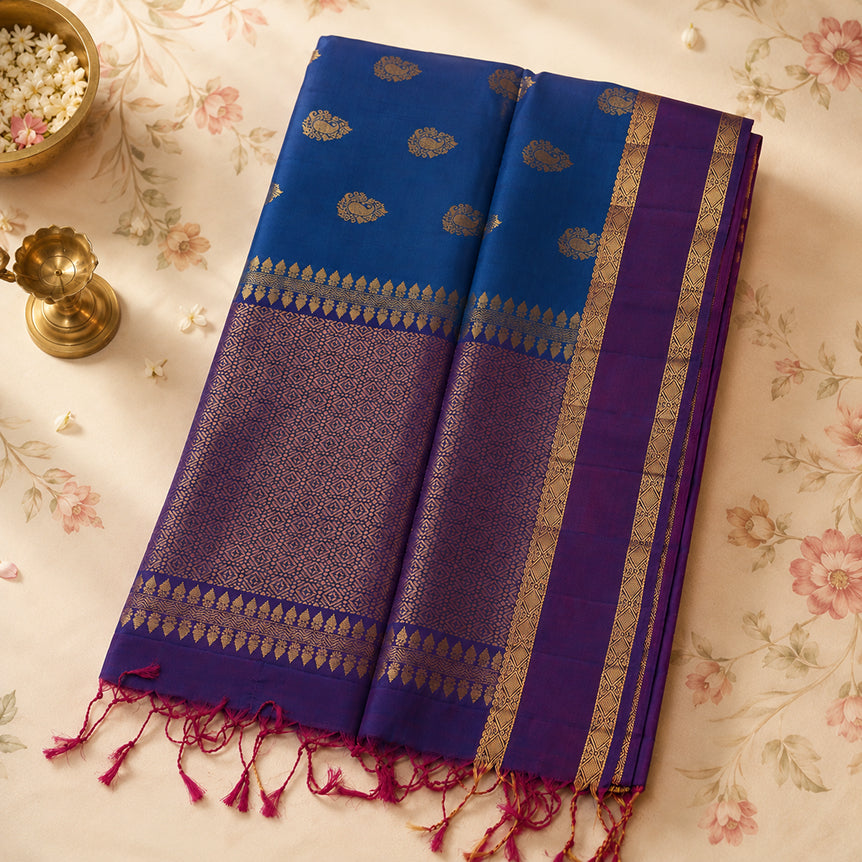 Mayur Pankh Pure Silk Handwoven Kanjivaram Saree